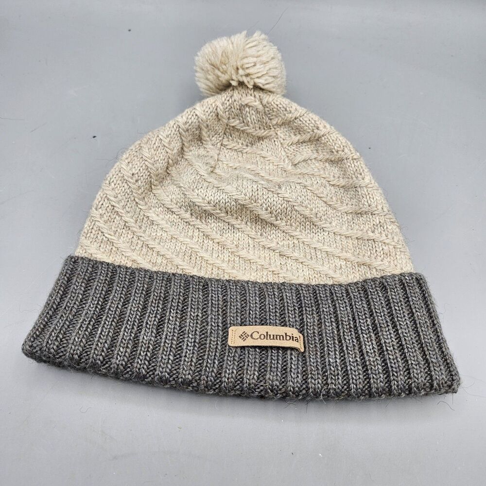 Columbia Unisex Adult Cuffed Knit Beanie Pom One Size